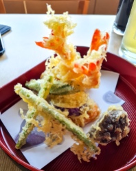 Assorted veggie and prawn tempura. Veggies were normal but the prawns were quite hard. Don't taste fresh to me.